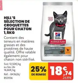 Animalis Hill's Sélection de Croquettes pour Chaton offre