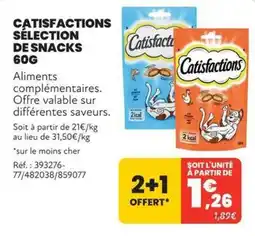 Animalis Catisfactions Snacks offre