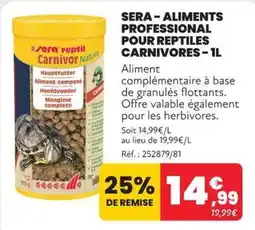 Animalis SERA Carnivor Nature offre