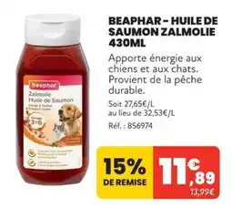 Animalis BEAPHAR HUILE DE SAUMON ZALMOLIE offre