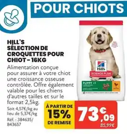 Animalis Hill's Sélection de Croquettes pour Chiot offre