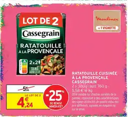 Intermarché Hyper Cassegrain ratatouille cuisinée à la provençale offre