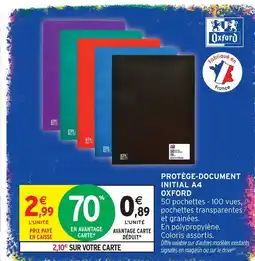Intermarché Hyper Oxford protège-document initial a4 offre
