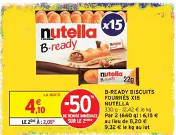 Intermarché Hyper Nutella b-ready biscuits fourrés x15 offre