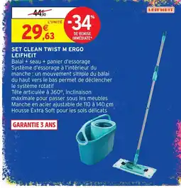 Intermarché Hyper Leifheit set clean twist m ergo offre