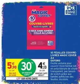 Intermarché Hyper Oxford 10 feuilles couvre-livres magic cover a4 offre