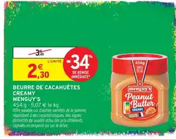 Intermarché Hyper Menguy's beurre de cacahuètes creamy offre