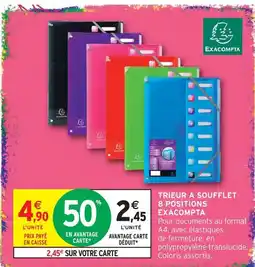 Intermarché Hyper Exacompta trieur à soufflet 8 positions offre