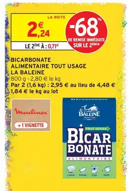 Intermarché Hyper La baleine bicarbonate alimentaire tout usage offre