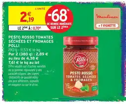 Intermarché Hyper Polli pesto rosso tomates séchées et fromages offre