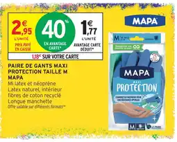 Intermarché Hyper Mapa paire de gants maxi protection taille m offre
