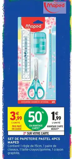 Intermarché Hyper Maped set de papeterie pastel 4pcs offre