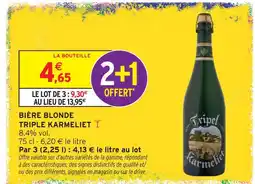 Intermarché Hyper Triple karmeliet bière blonde offre