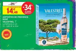 Intermarché Valestrel aop côtes de provence rosé offre