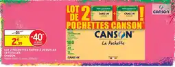Intermarché Hyper Canson lot de 2 pochettes papier à dessin a4 12 feuilles offre