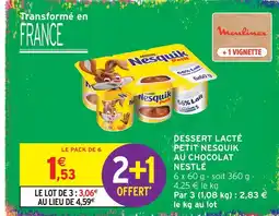 Intermarché Hyper Nestlé dessert lacté petit nesquik au chocolat offre