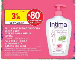Intermarché Intima gel lavant intime quotidien extra doux offre