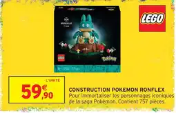 Intermarché Hyper Lego construction pokemon ronflex offre