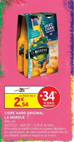 Intermarché Hyper La mordue cidre hard original offre