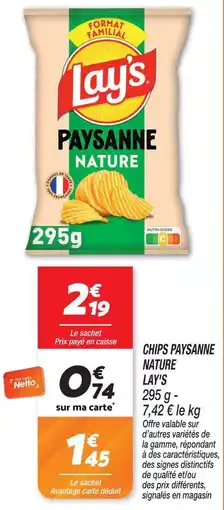 Netto Lay's chips paysanne nature offre