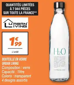 Netto Urban living bouteille en verre offre