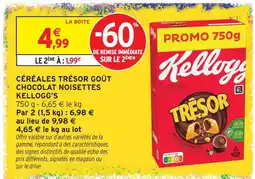 Intermarché Kellogg's céréales trésor goût chocolat noisettes offre