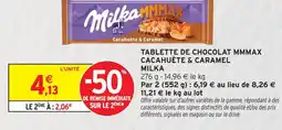 Intermarché Milka tablette de chocolat mmmax cacahuète & caramel offre