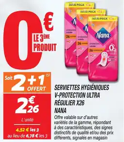 Netto Nana serviettes hygiéniques v-protection ultra régulier x26 offre