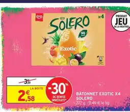 Intermarché Solero bâtonnet exotic x4 offre