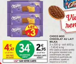 Intermarché Milka choco moo chocolat au lait offre