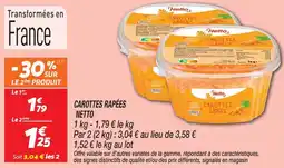 Netto Netto carottes râpées offre