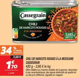 Netto Cassegrain chili de haricots rouges à la mexicaine offre