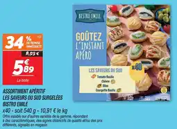 Netto Bistro emile assortiment apéritif les saveurs du sud surgelées offre