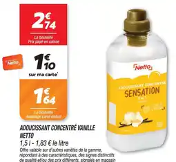 Netto Netto adoucissant concentré vanille offre