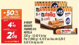 Netto Nutella b-ready biscuits fourrés x15 offre