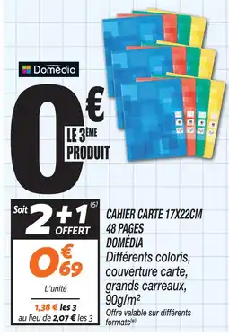 Netto Domédia cahier carte 17x22cm 48 pages offre