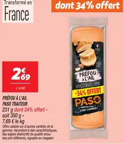 Netto Paso traiteur préfou à l'ail offre