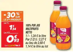 Netto Netto 100% pur jus multifruits offre