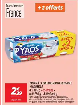 Netto Yaos nestlé yaourt à la grecque sur lit de fraises offre