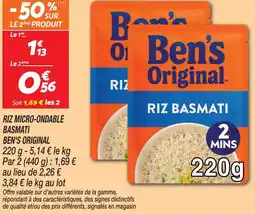 Netto Ben's original riz micro-ondable basmati offre