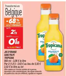 Netto Tropicana jus d'orange sans pulpe offre