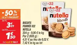 Netto Nutella biscuits fourrés x22 offre