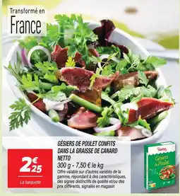 Netto Netto gésiers de poulet confits dans la graisse de canard offre