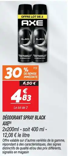 Netto Axe déodorant spray black(b) offre