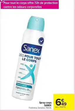 Carrefour Drive Sanex - spray corps offre