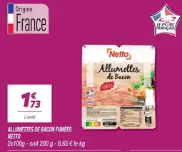 Netto Netto allumettes de bacon fumées offre