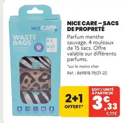Animalis Nice care sacs de propreté offre
