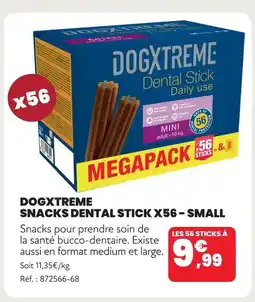 Animalis Dogxtreme snacks dental stick x56 - small offre
