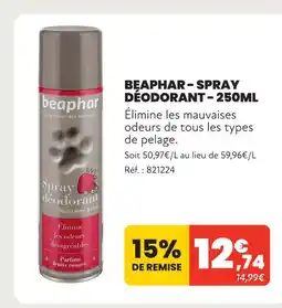 Animalis Beaphar spray déodorant - 250ml offre
