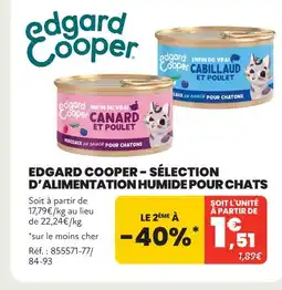Animalis Edgard cooper sélection d’alimentation humide pour chats offre